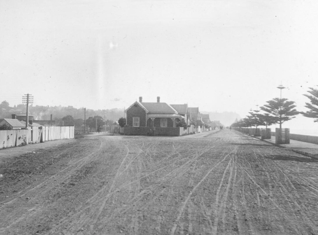 1888 The first of the Norfolk Pines were planted
along the waterfront on Marine Parade to create a European style
promenade