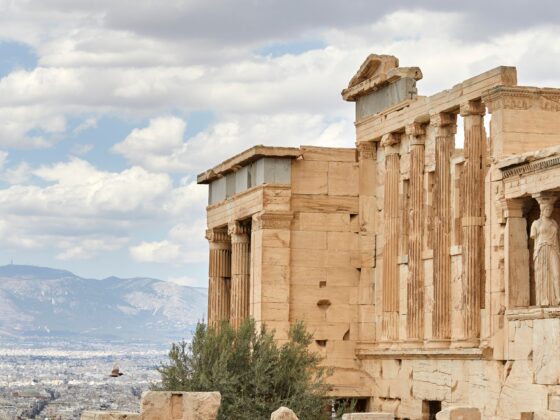 The Caryatids gaze toward the Parthenon on the Acropolis